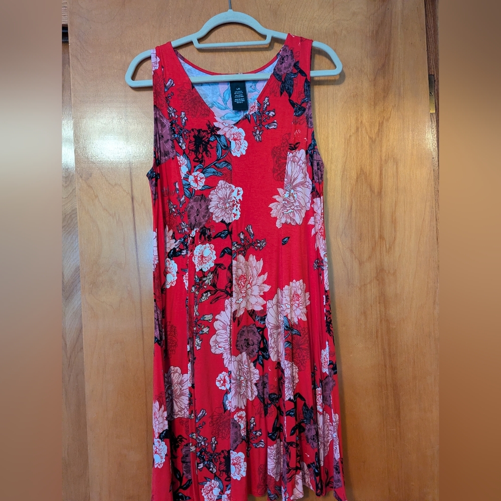 Premise Red Floral Maxi Dress